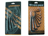 10pc ring hex key wrench set 
